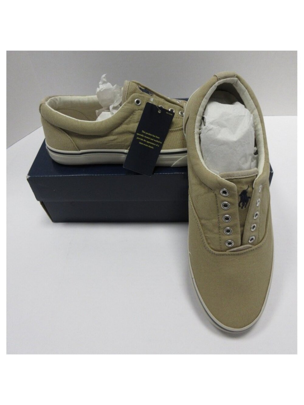 Polo Ralph Lauren Sneakers 11 D Thorton Washed Canvas Pony Low Top